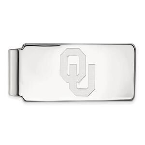 10k White Gold University of Oklahoma Money Clip